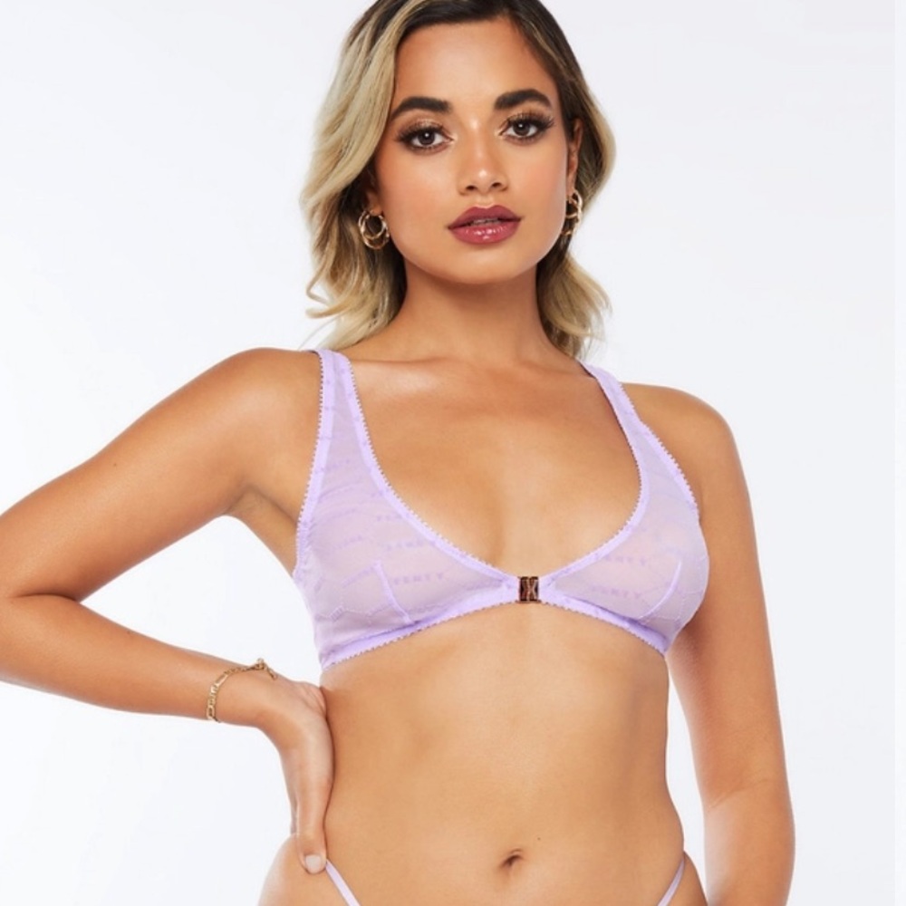 Brand new savage fenty flock logo Bralette